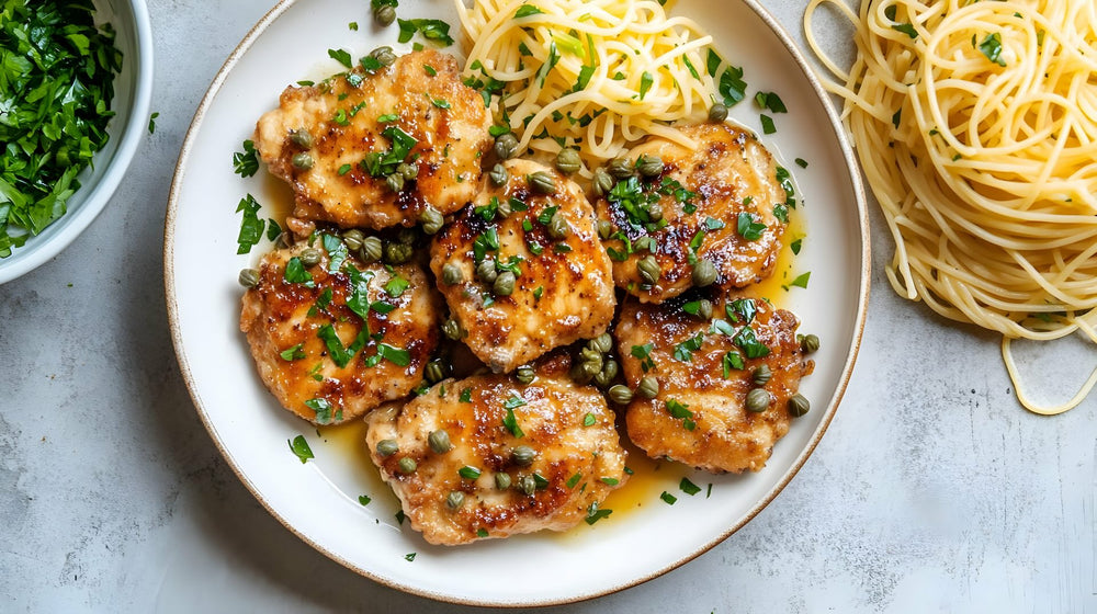 Chicken Piccata Ricotta Meatballs