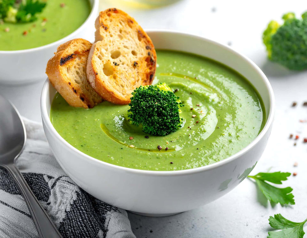 Broccoli, Leek, Spinach & Collard Greens Soup
