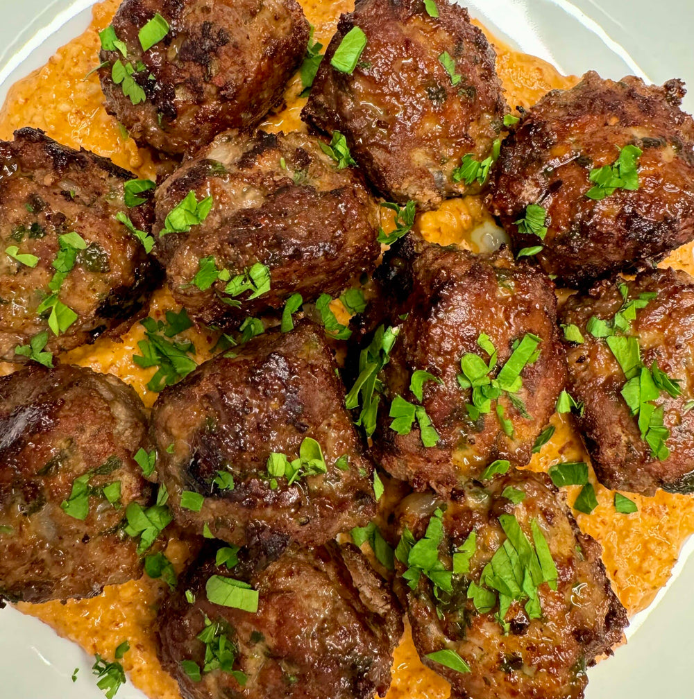 Romesco Lamb Meatballs