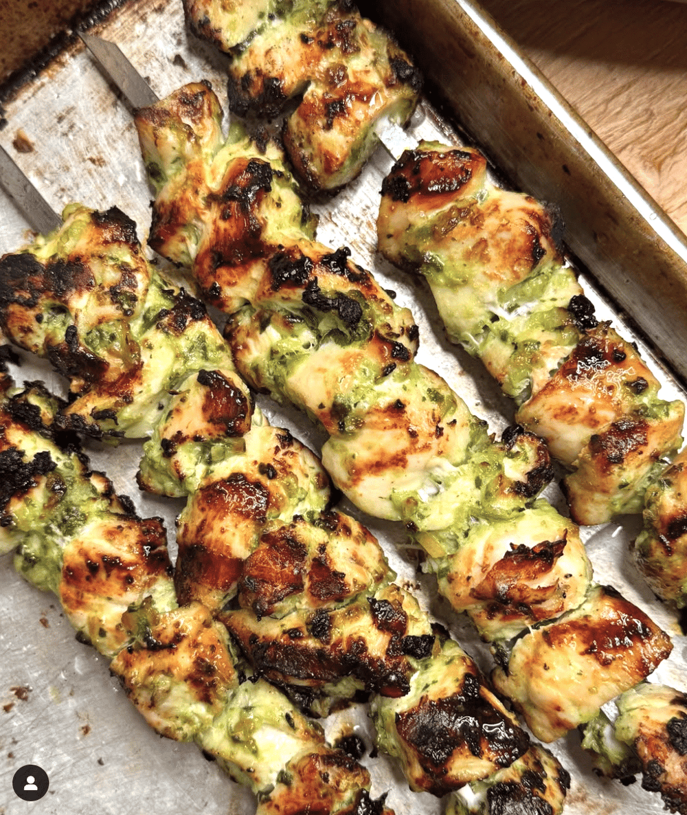 Cilantro Lime Chicken Skewers