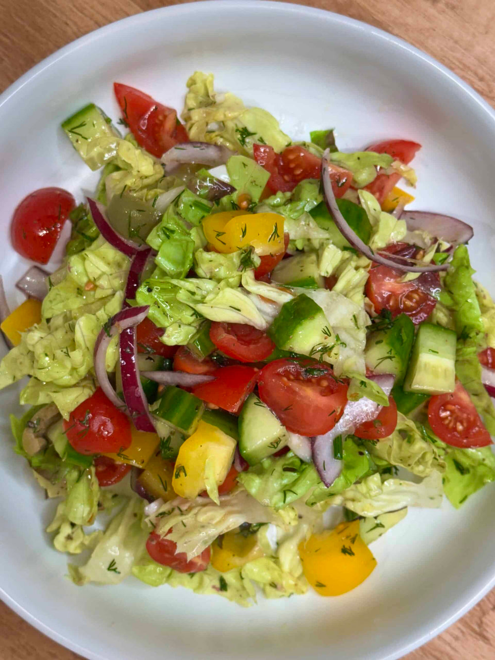 Simple Chopped Mediterranean Salad