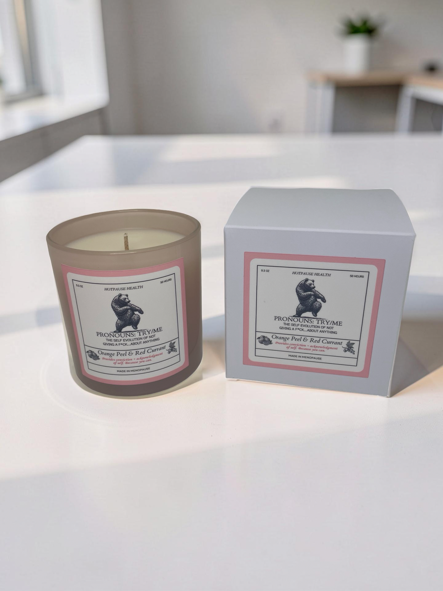Pronouns: Try/Me Candle