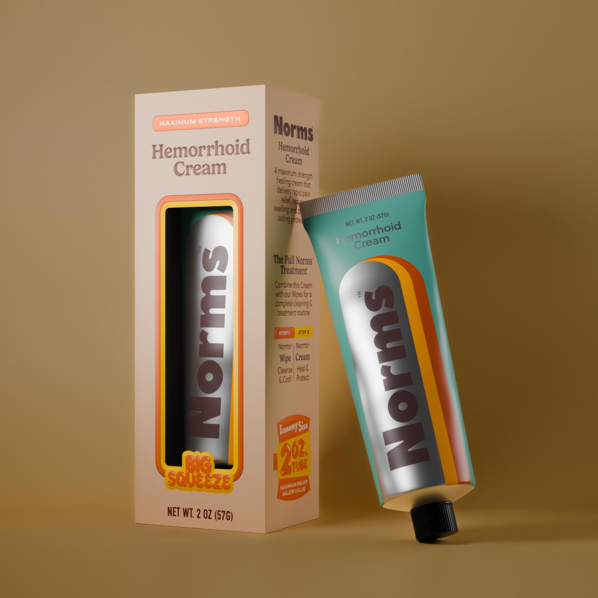 Norms Hemorrhoid Treatment Cream (Big Squeeze, 2oz, 5% Lidocaine)