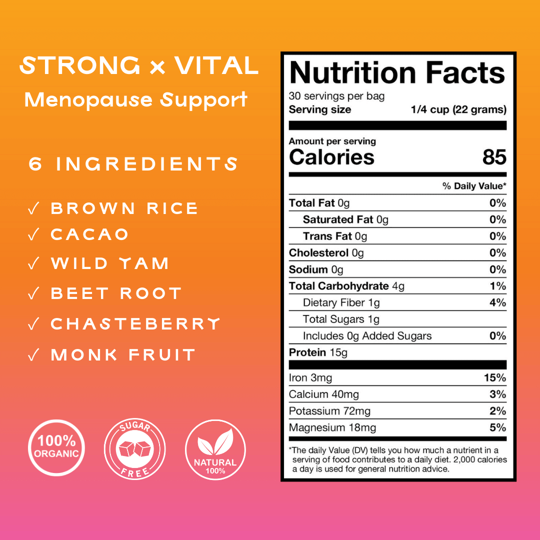 Strong + Vital | Menopause Support Protein Powder | Cacao Wild Yam